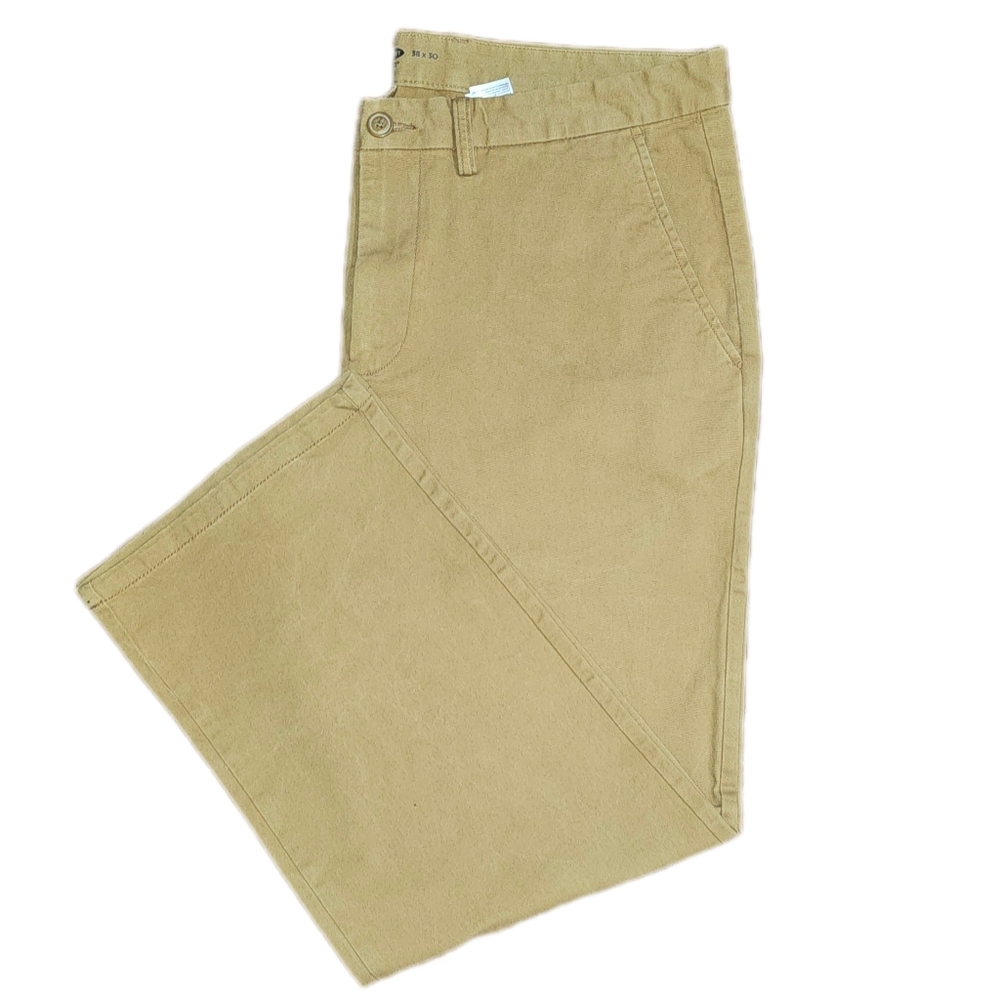 Old navy Men's Tobacco Brown Khaki Ultimate Loose pants 38W X 30L - Picture 2 of 5